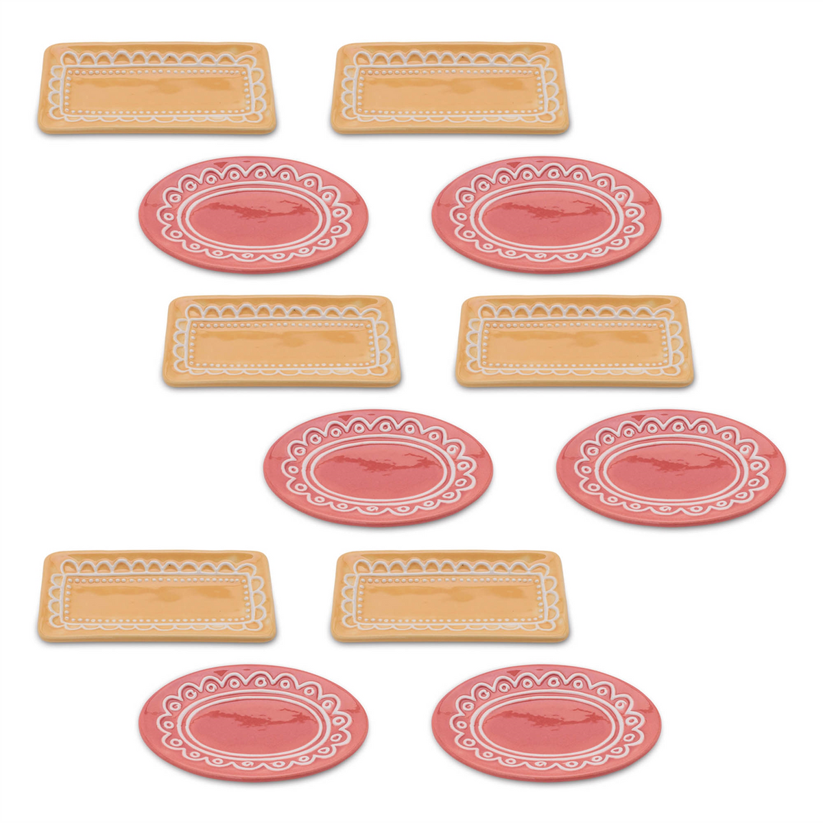 Trinket Dish (Set of 12) 6”L Ceramic