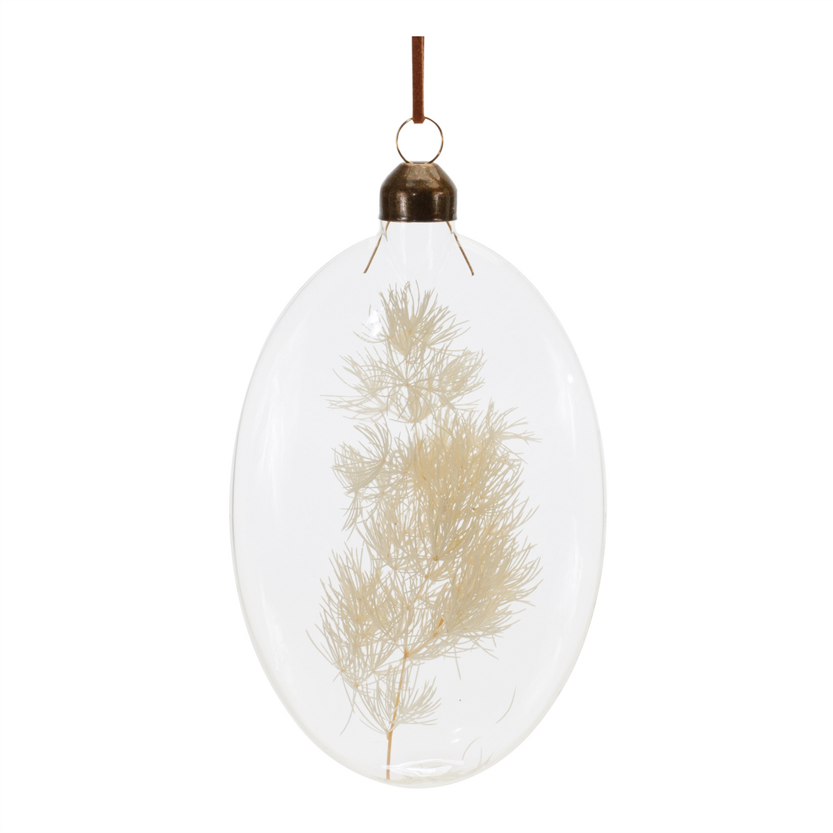 Natural Dried Floral Glass Ornament (Set of 12)