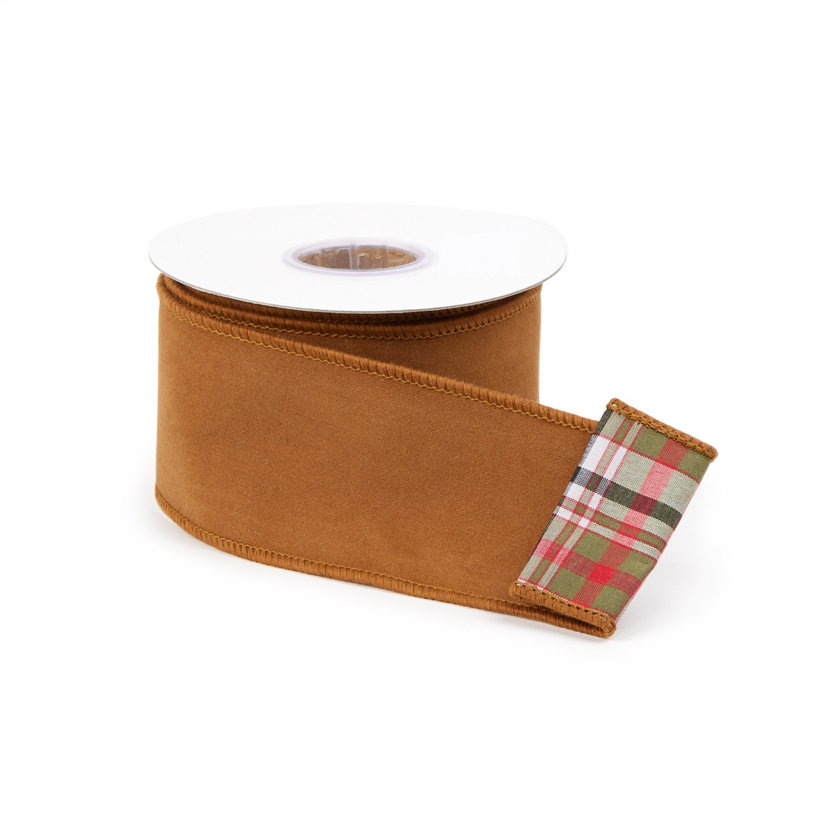 Burnt Orange Polyester Wired Ribbon (Set of 2)