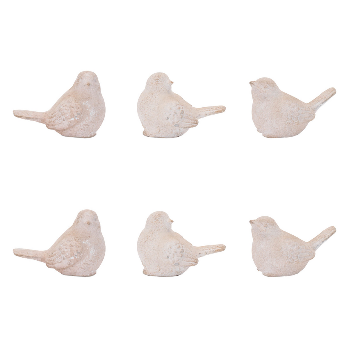Bird (Set of 6) 4”H Resin