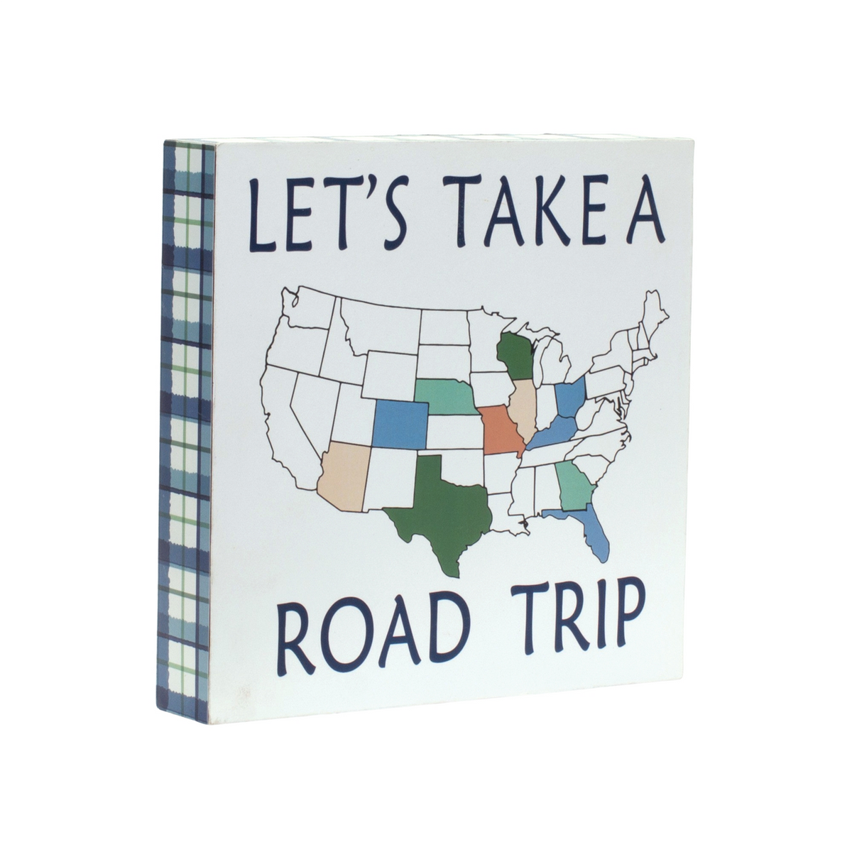Wood Adventure Block Sentiment Sign (Set of 4)