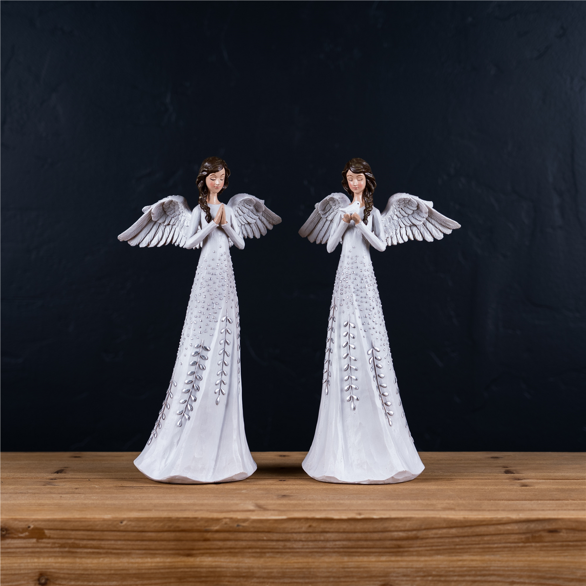 Angel (Set of 2) 12”H Resin