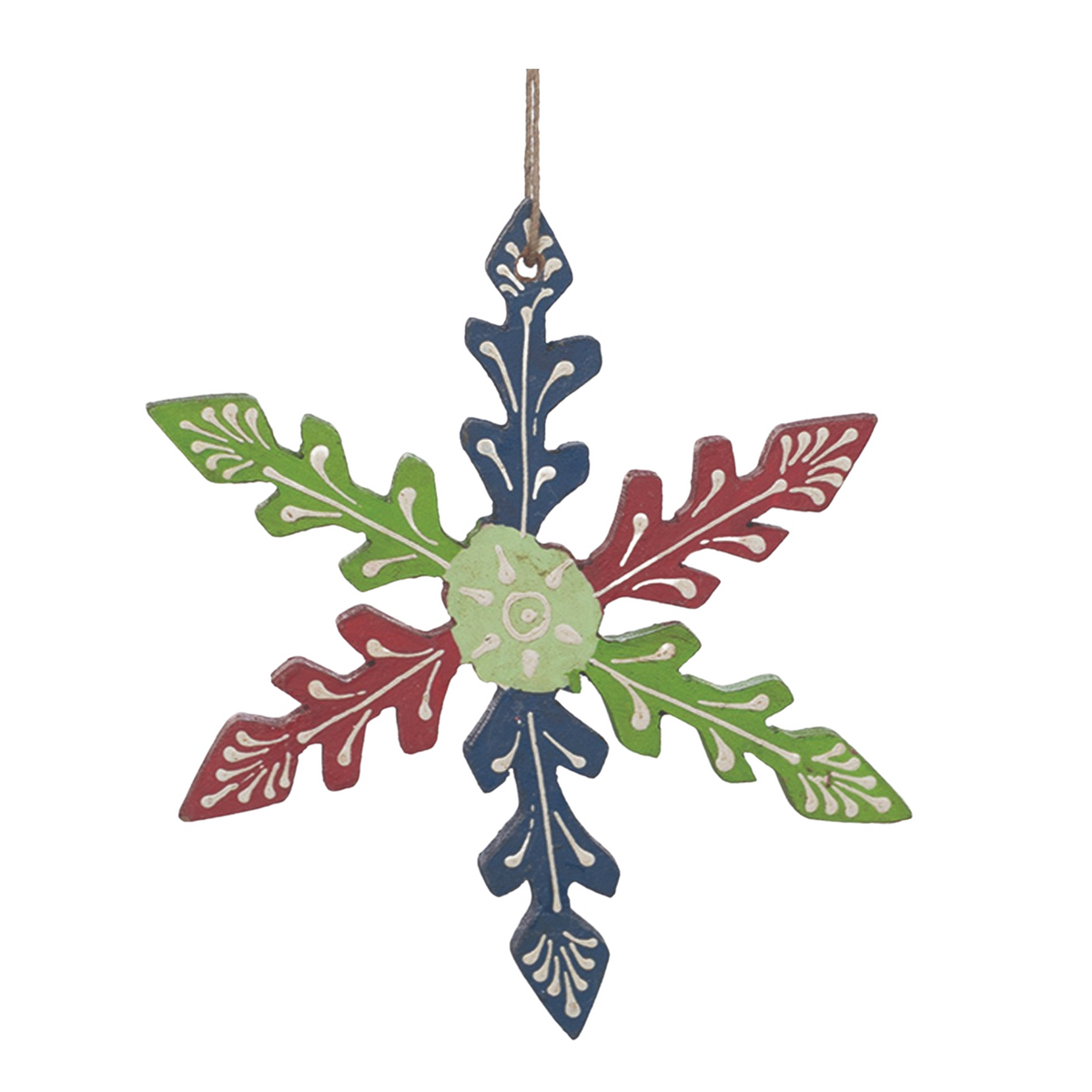 Wood Snowflake Ornament (Set of 6)