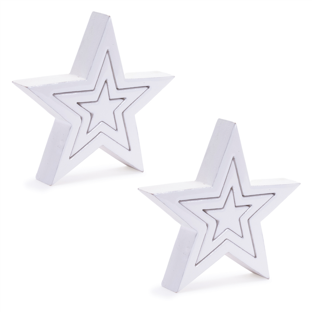 Wood Triple Star Puzzle (Set of 2)