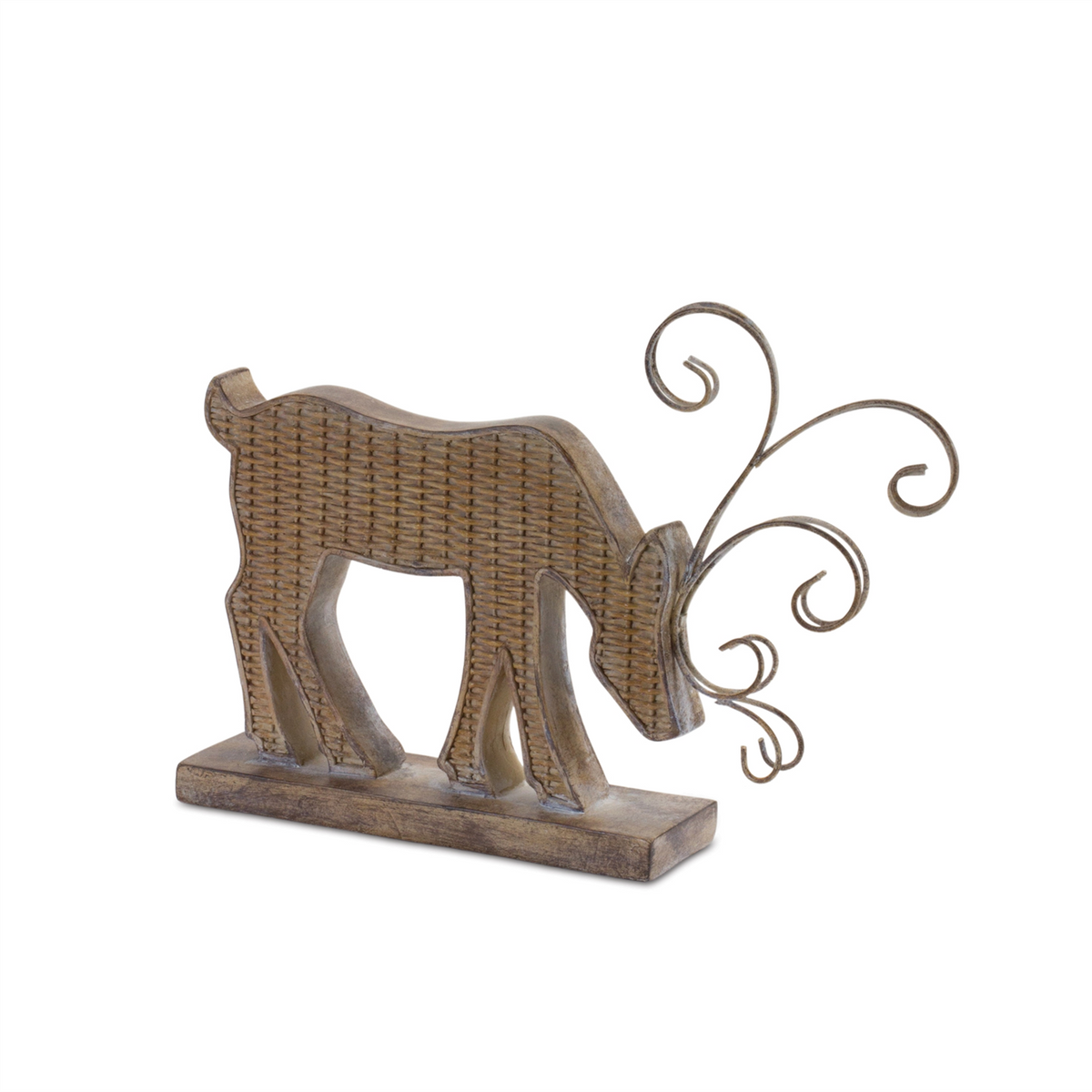 Wicker Design Deer Silhouette Decor (Set of 2)