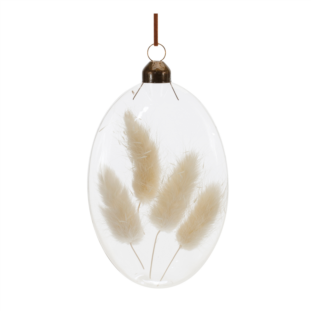 Natural Dried Floral Glass Ornament (Set of 12)