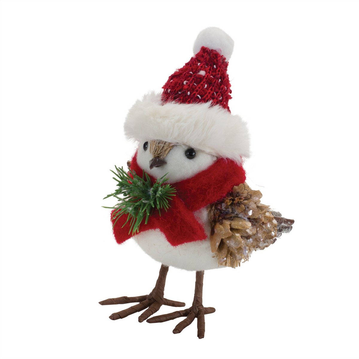 Winter Bird Shelf Sitter with Natural Accents (Set of 12)