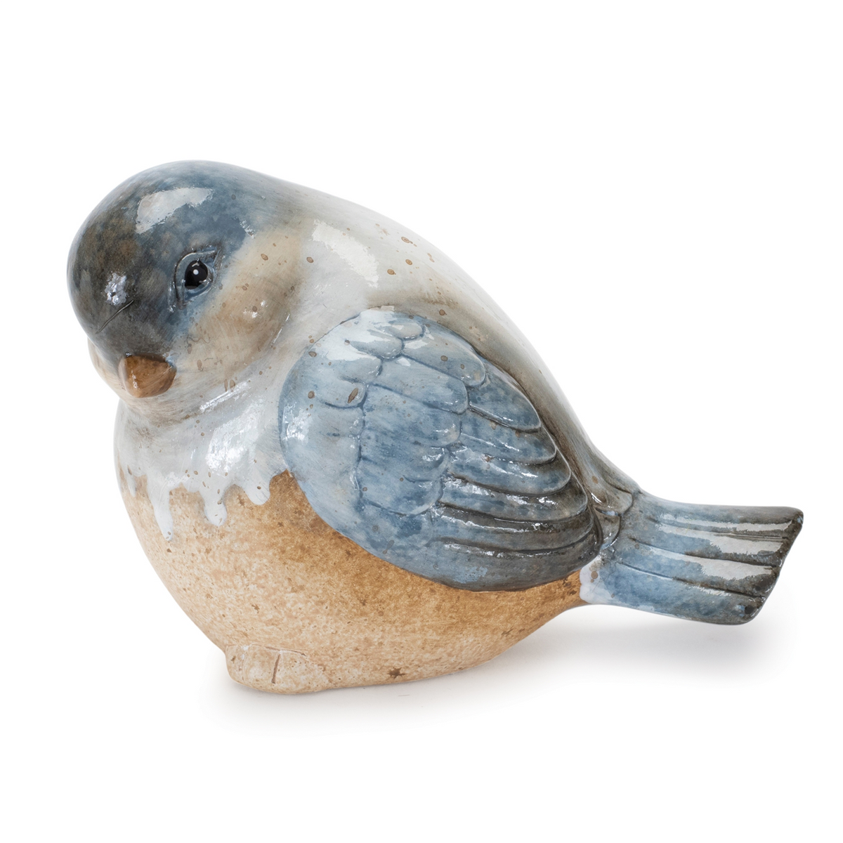 Ceramic Bird Figurines with Unglazed Accents (Set of 3)