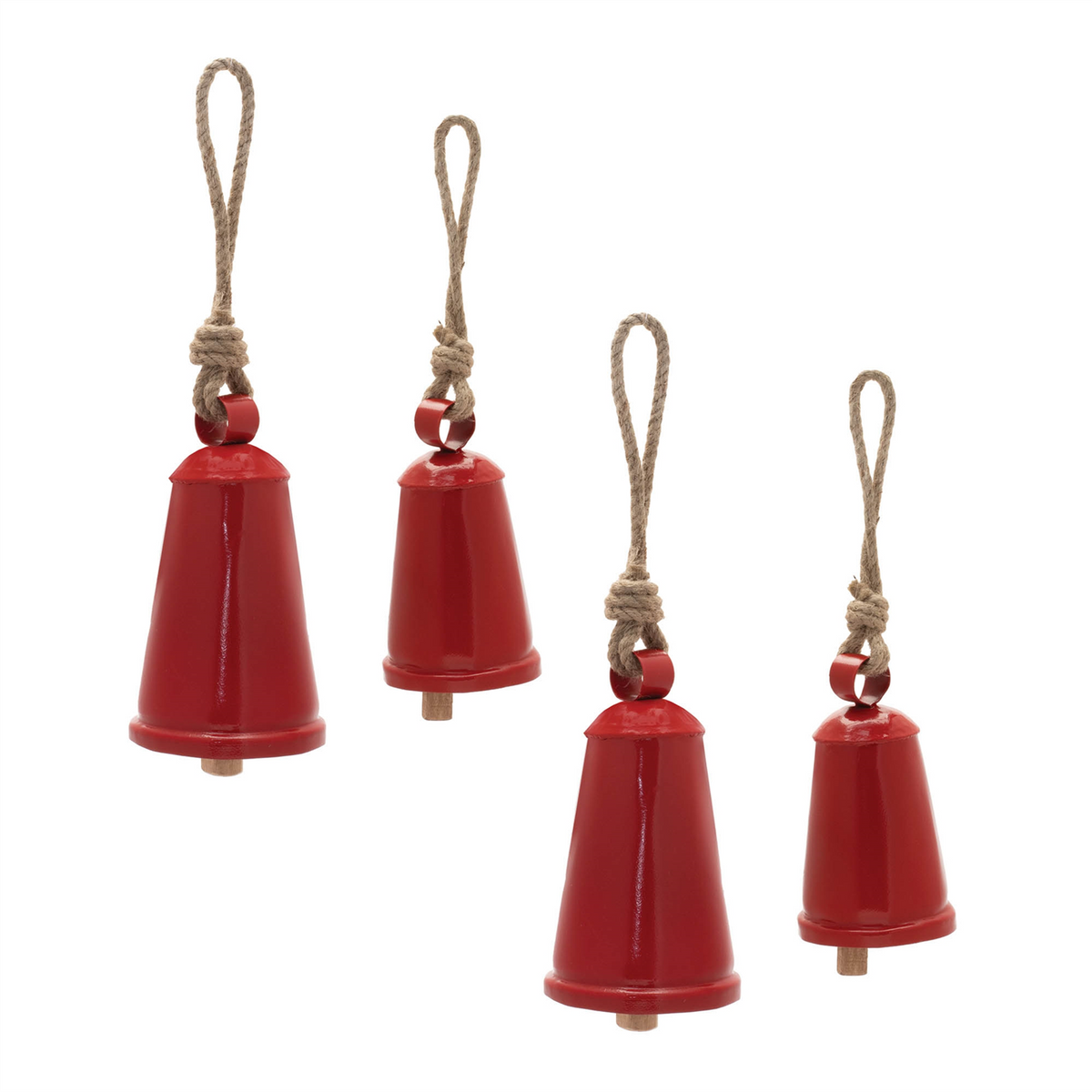 Rustic Metal Bell Ornament (Set of 4)
