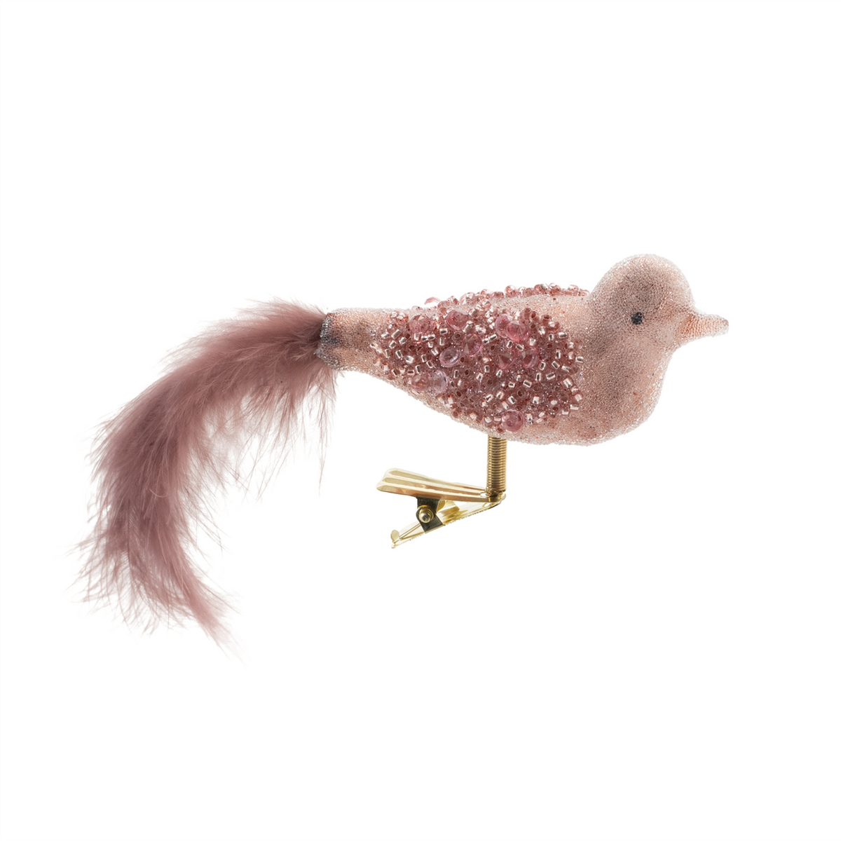 Bird Ornament (Set of 12) 6"L x 2"H Glass