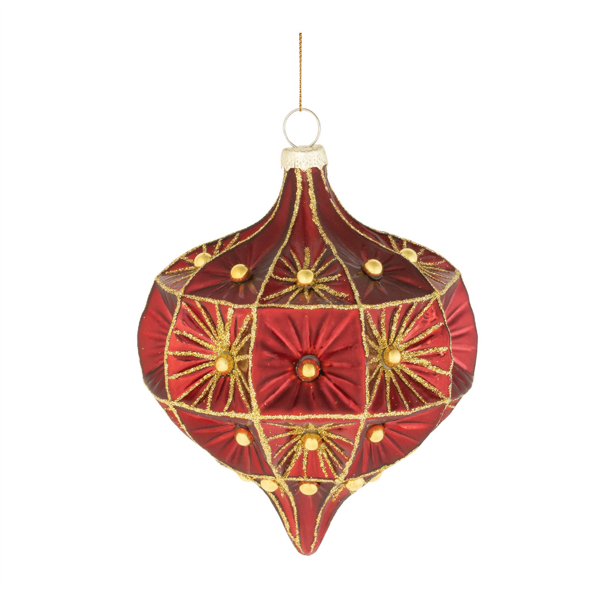 Ornament (Set of 6) 4"H, 4.5"H Glass