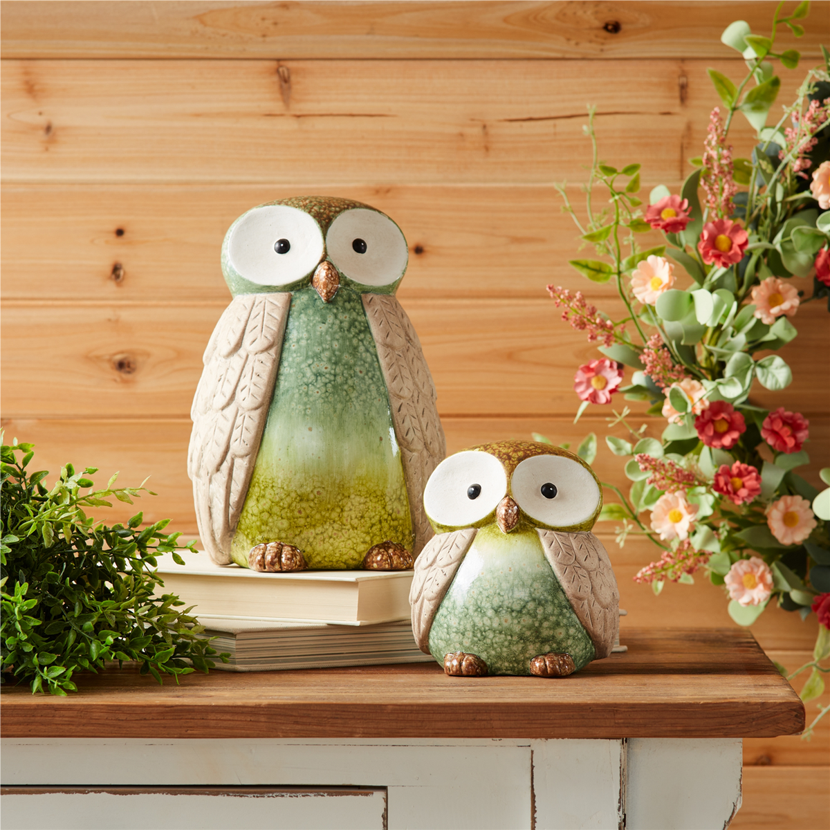 Terra Cotta Owl Decor (Set of 2)