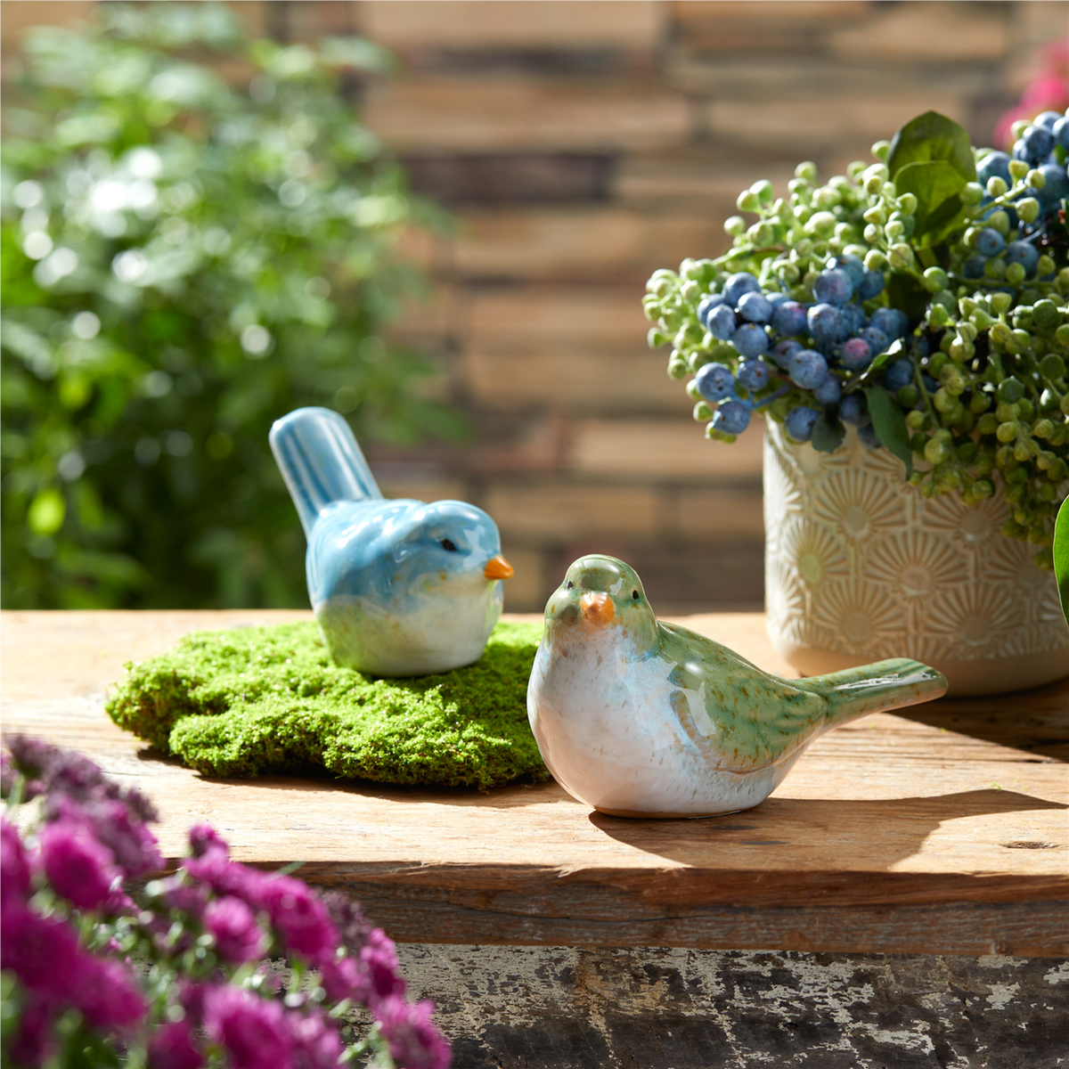 Bird (Set of 6) 3"H, 3.5"H Stoneware