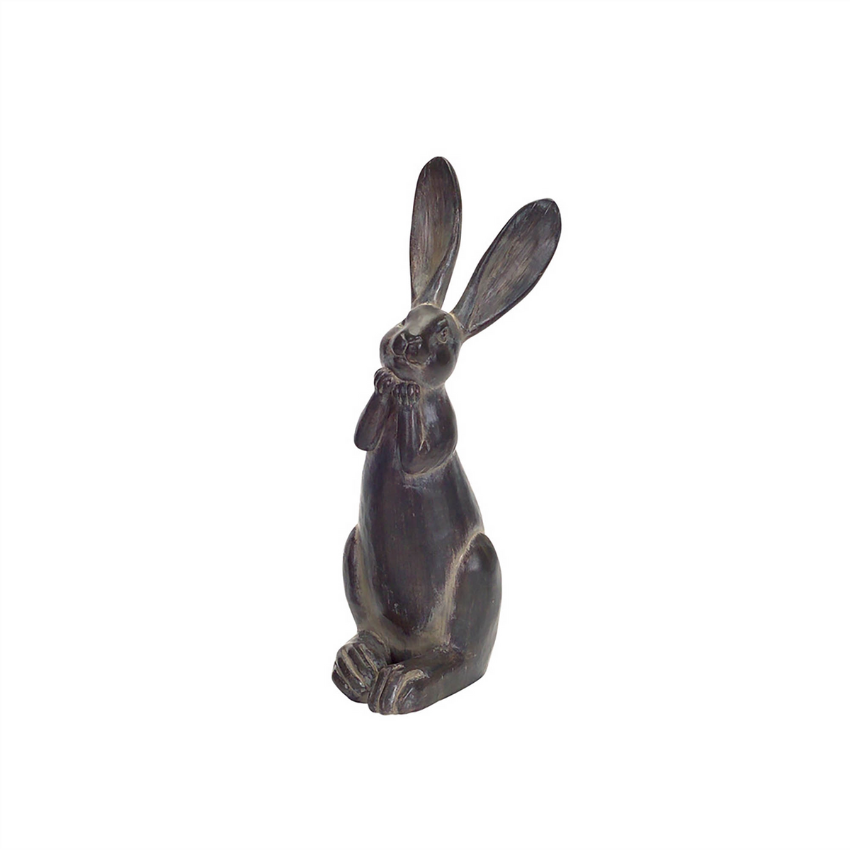 Brown Long Ear Rabbit Statue (Set of 2)
