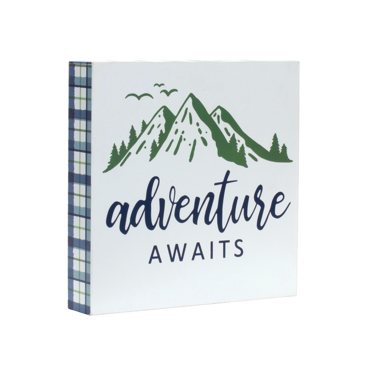 Wood Adventure Block Sentiment Sign (Set of 4)