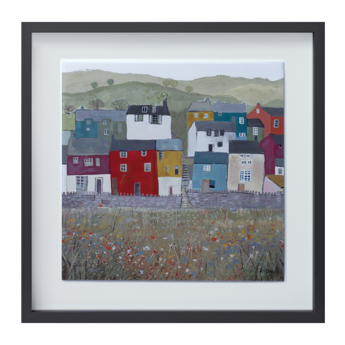 Wood Framed House Print (Set of 2)