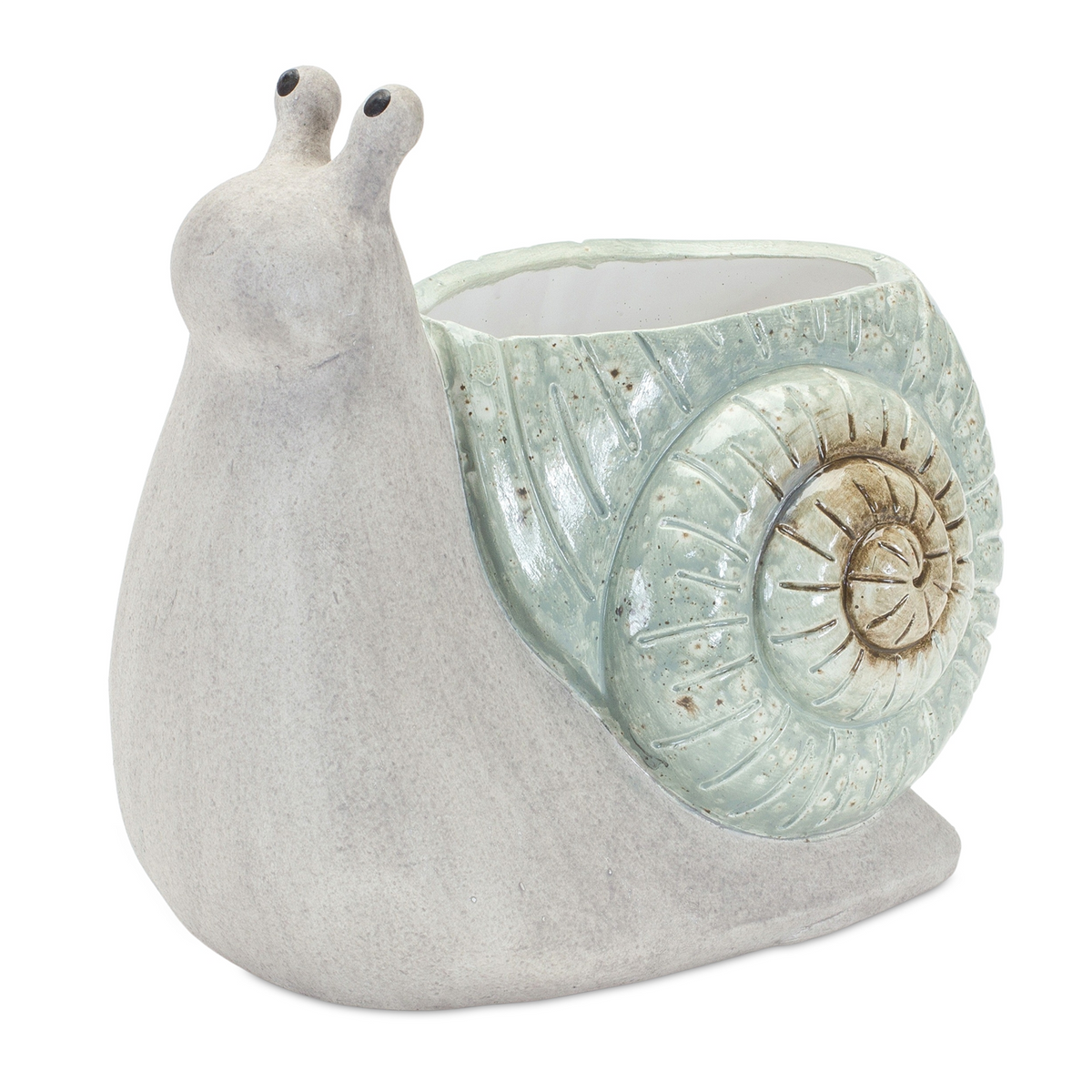 Whimsical Terra Cotta Garden Snail Planter (Set of 2)