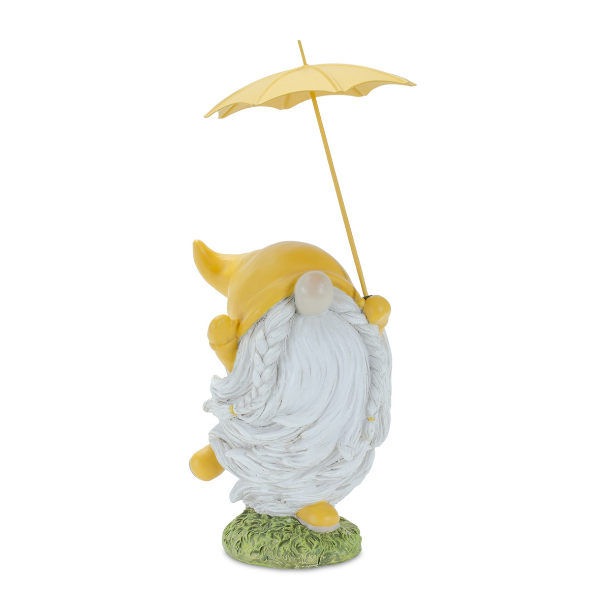 Whimsical Dancing Garden Gnome Figurine with Umbrella (Set of 4)
