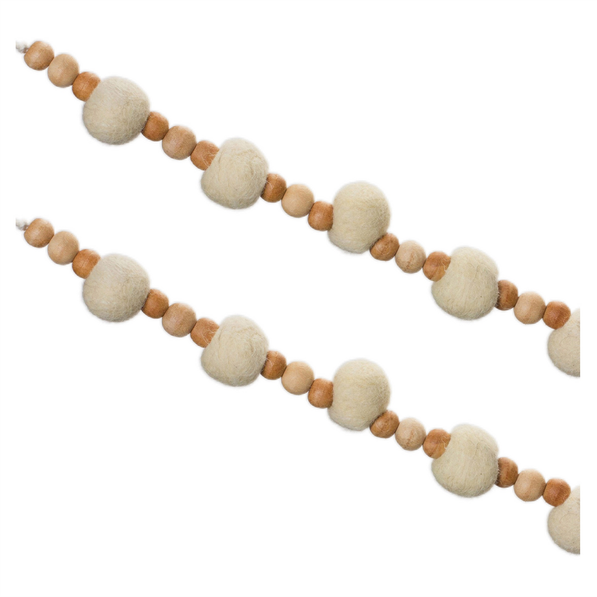 Wood Beaded String Garland (Set of 2)
