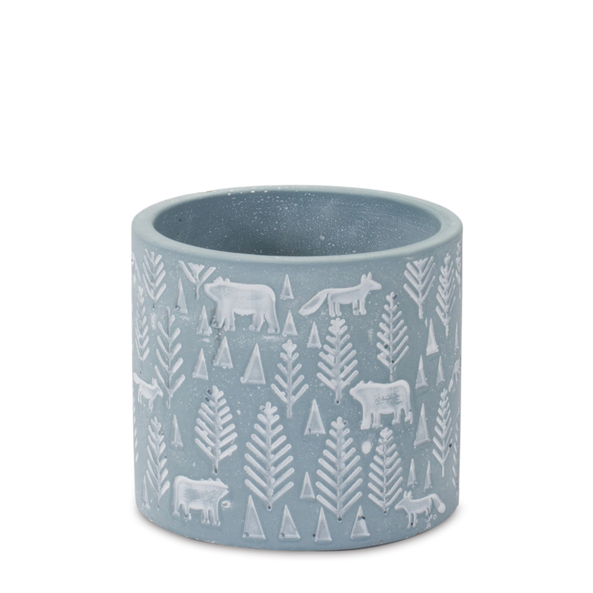 Woodland Winter Stone Planter (Set of 2)