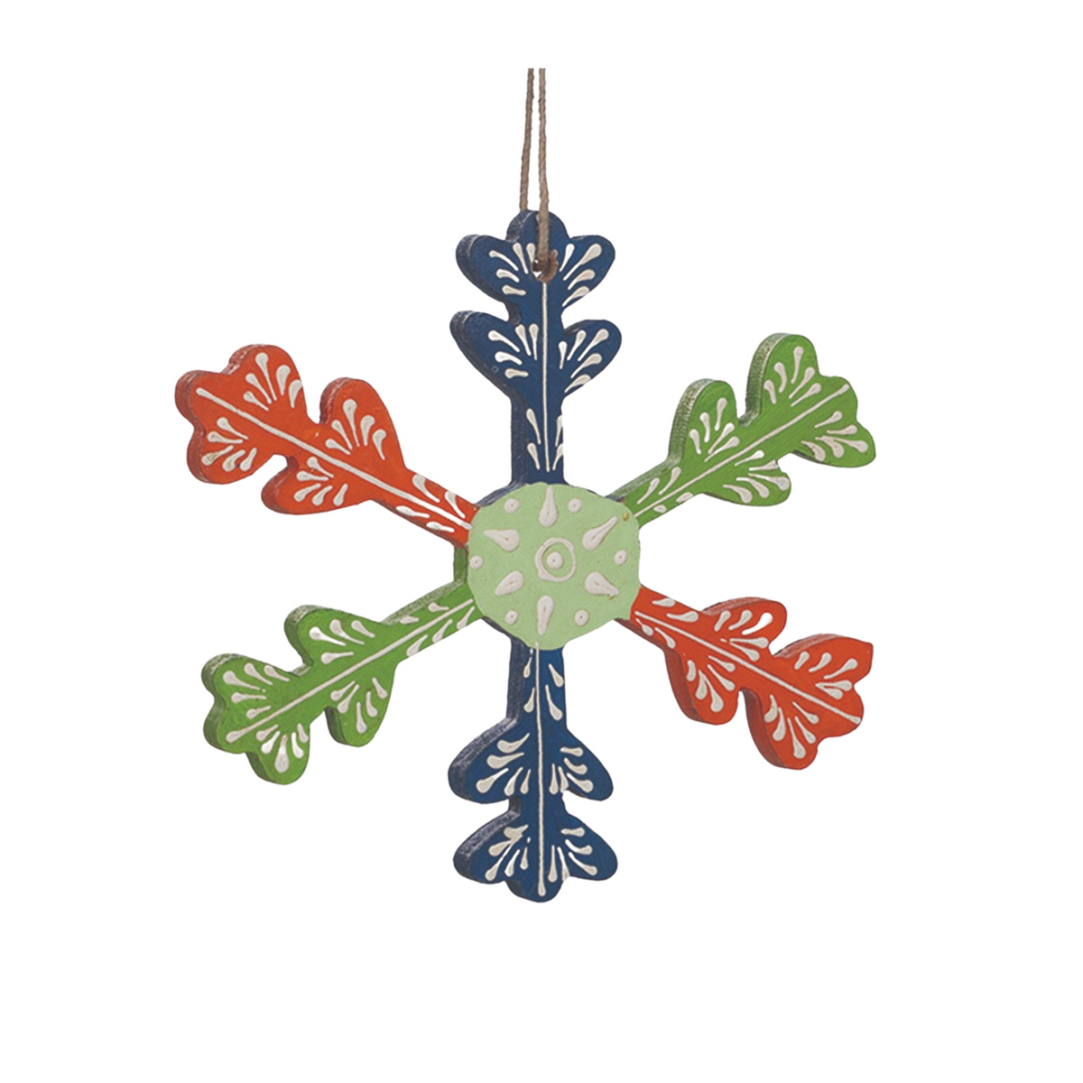 Wood Snowflake Ornament (Set of 6)