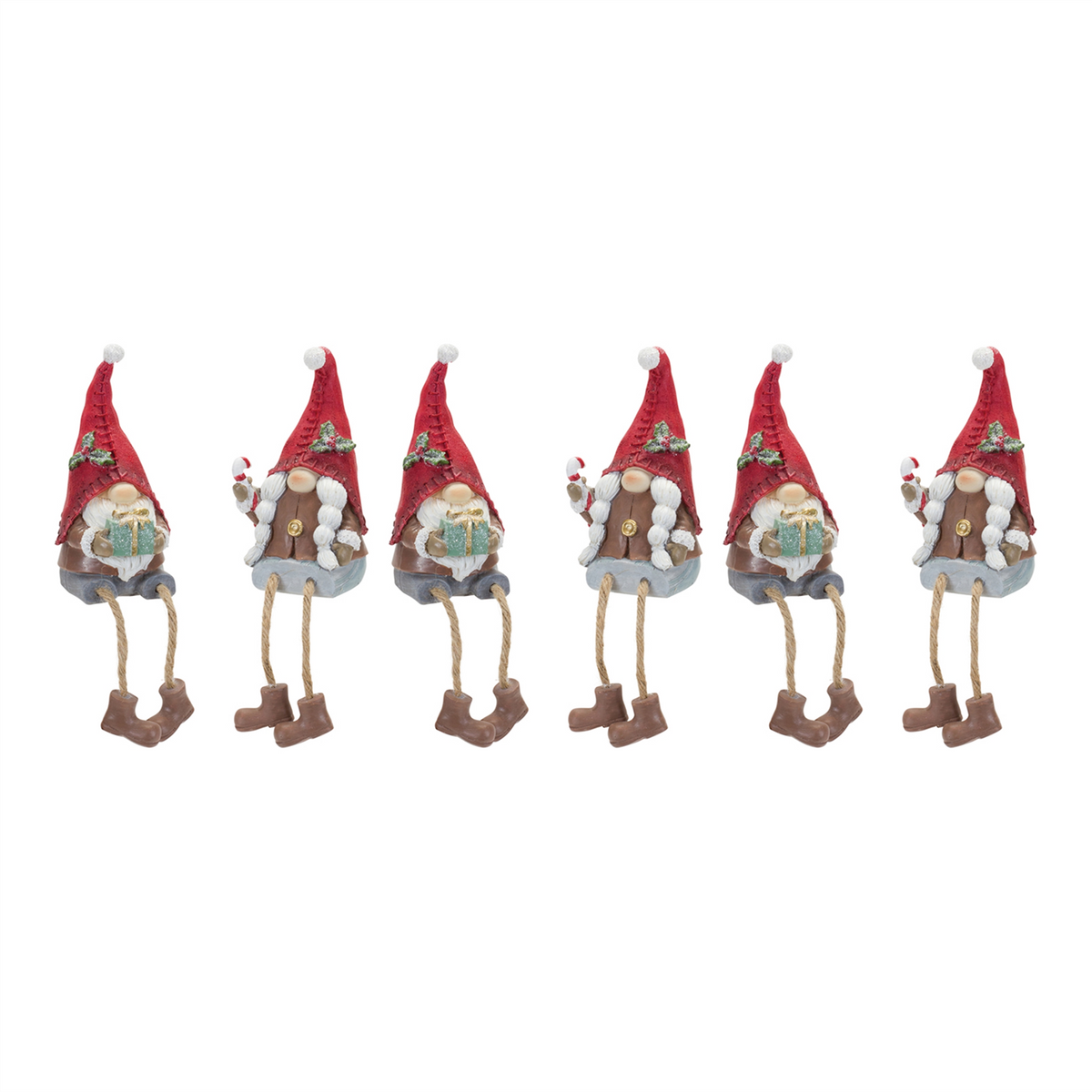 Winter Gnome Shelf Sitter (Set of 6)