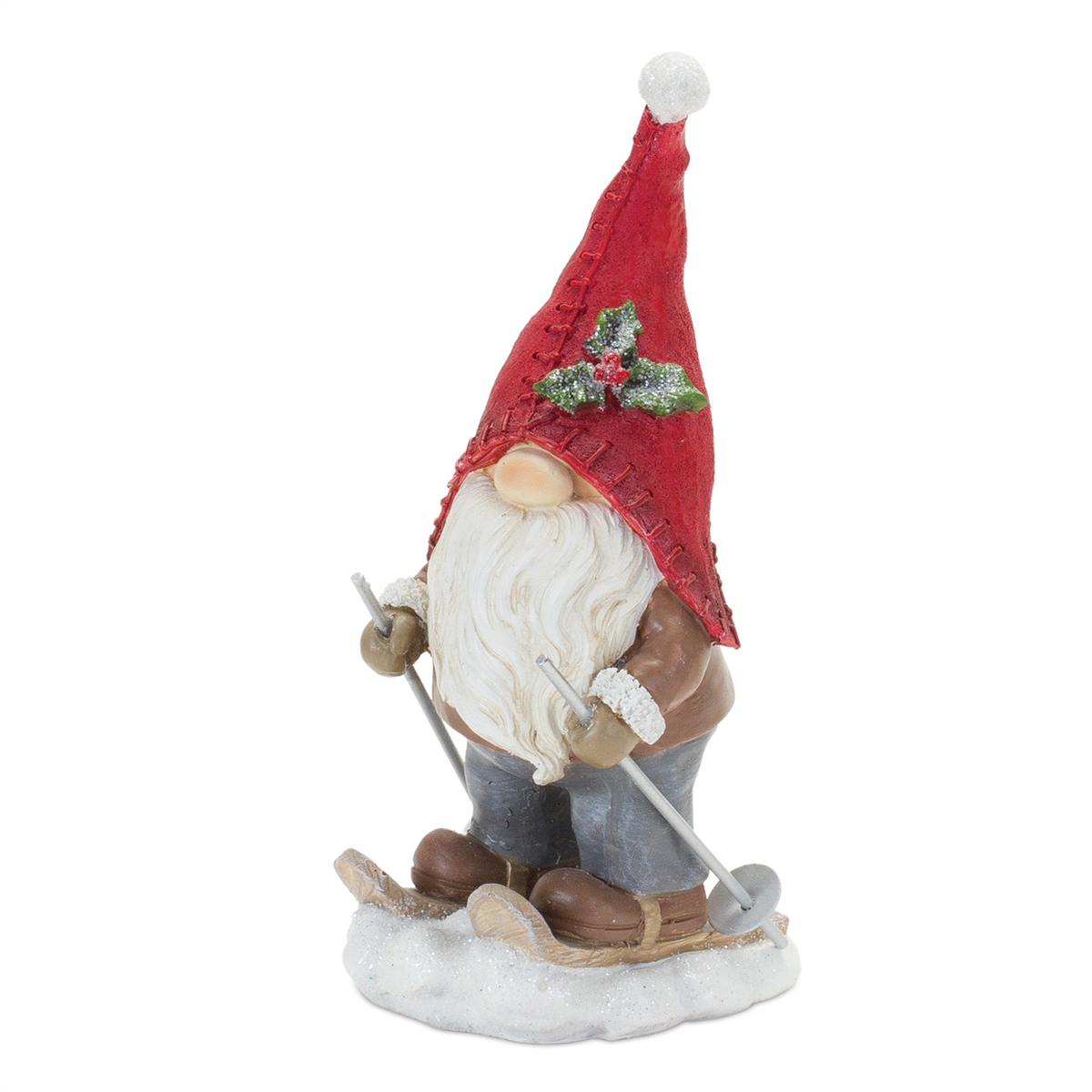 Winter Gnome on Skis Figurine (Set of 4)