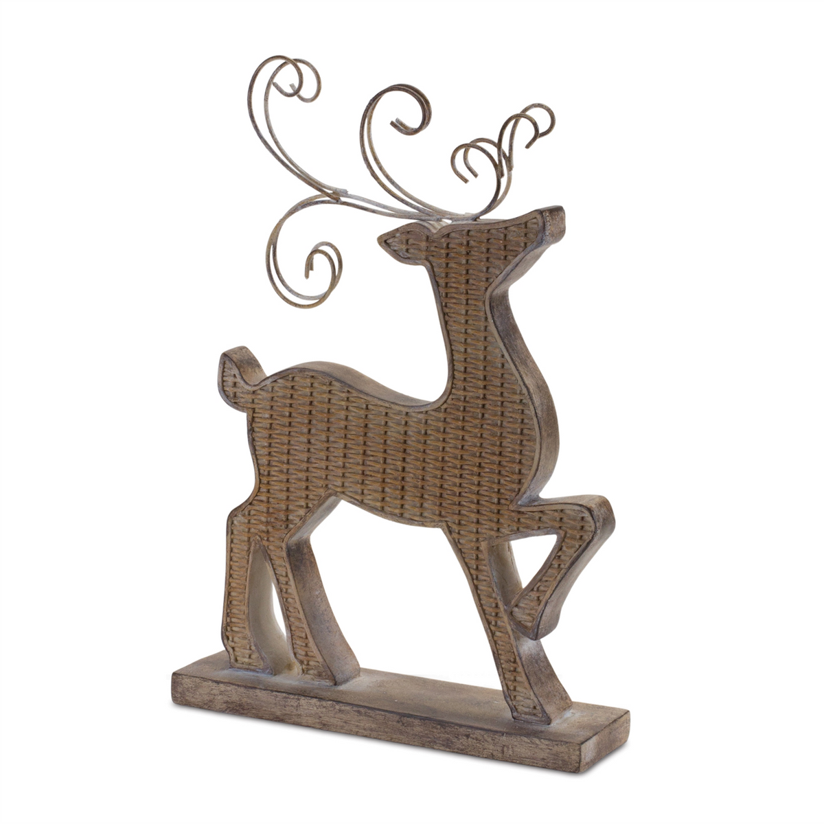 Wicker Design Deer Silhouette Decor (Set of 2)