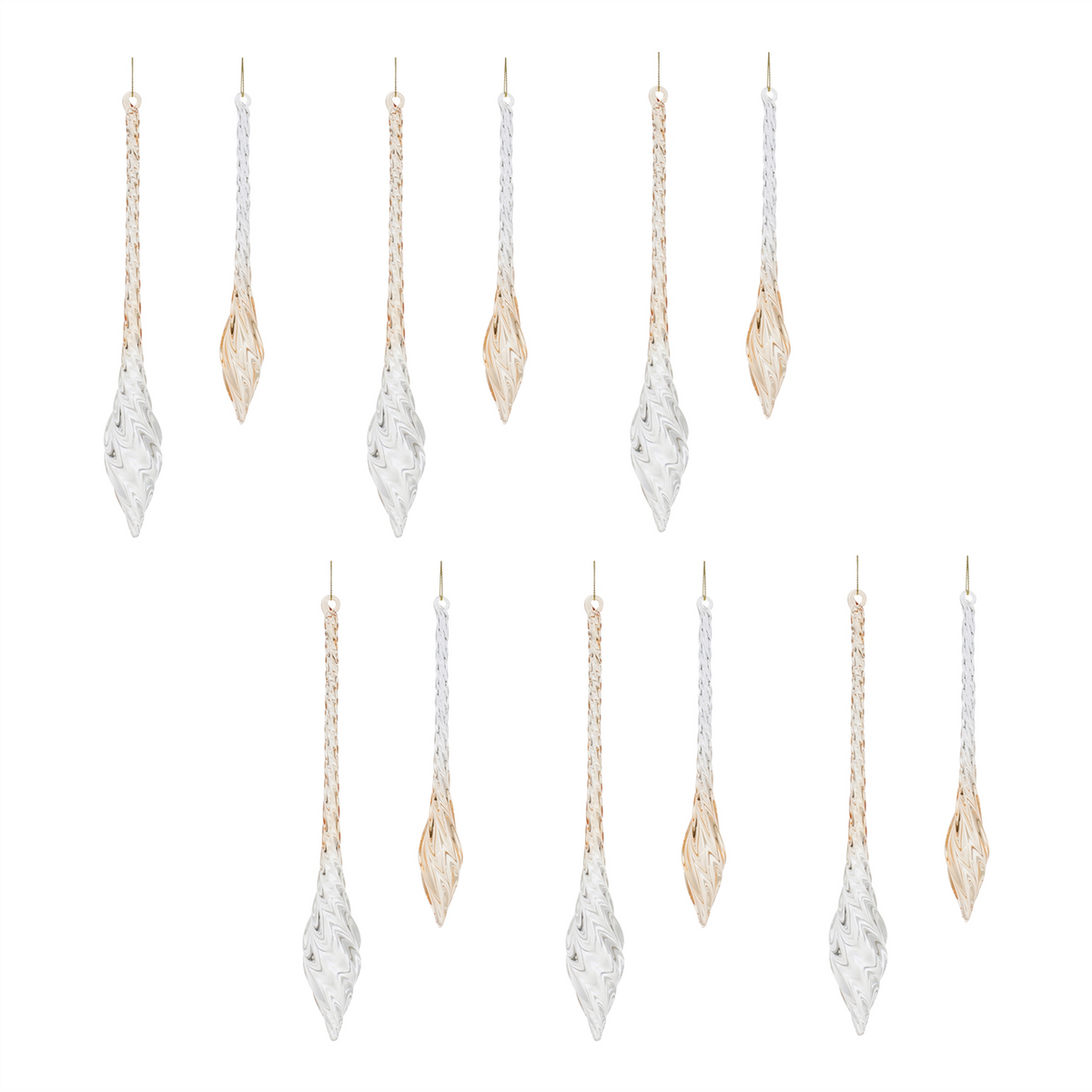 Drop Ornament (Set of 12) 9"H, 12"H Glass