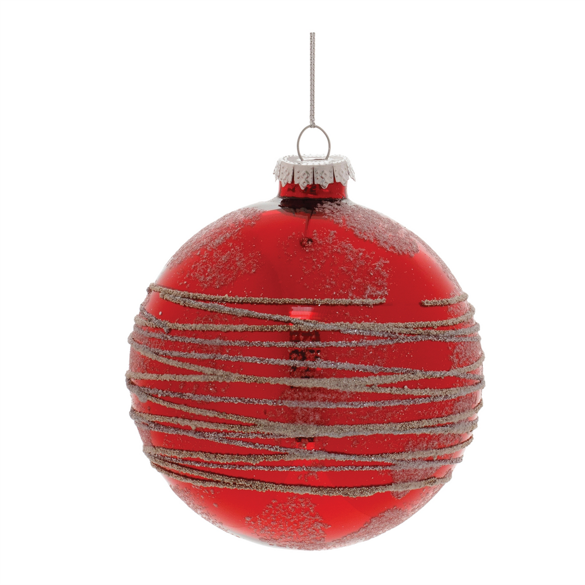 Ball Ornament (Set of 6) 3"D, 4"D Glass