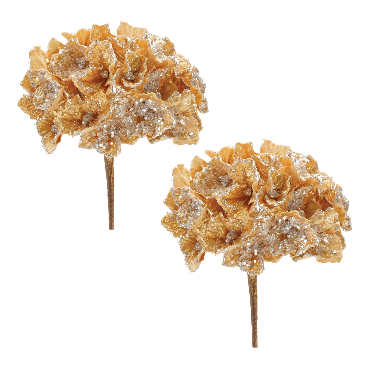 Beaded Hydrangea Flower Stem (Set of 2)