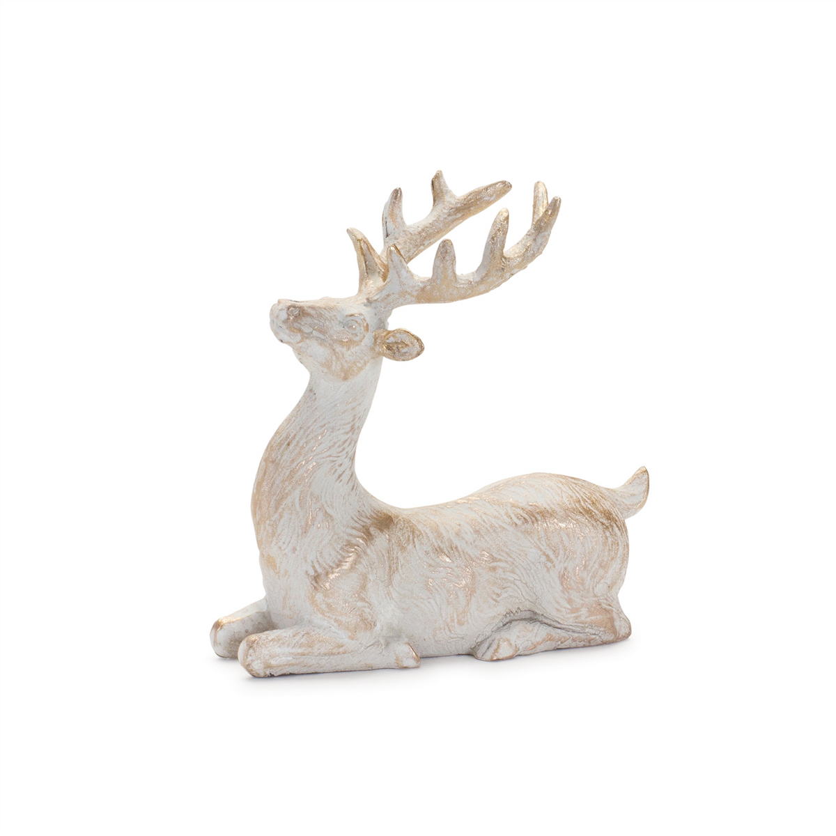 Brushed Gold Holiday Deer Figurine (Set of 6)