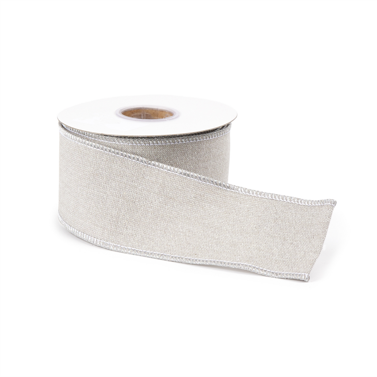Beige Shimmer Wired Ribbon (Set of 2)