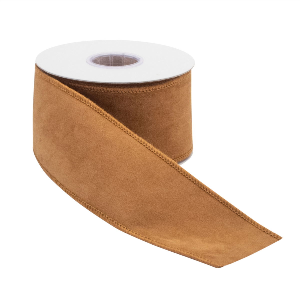 Burnt Orange Polyester Wired Ribbon (Set of 2)