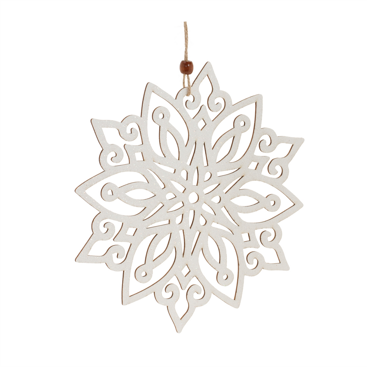 Wood Cut-Out Snowflake Ornament (Set of 24)