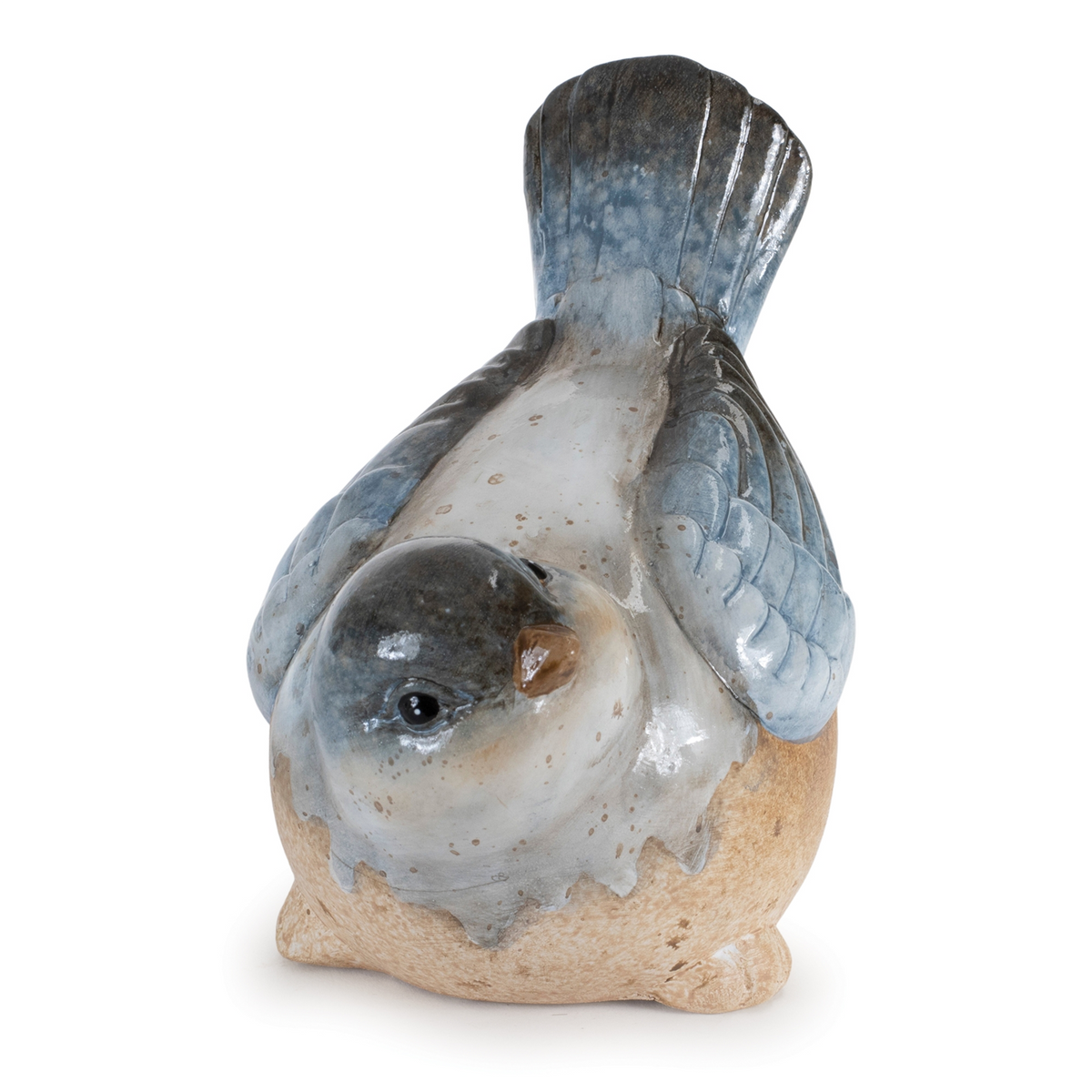 Ceramic Bird Figurines with Unglazed Accents (Set of 3)