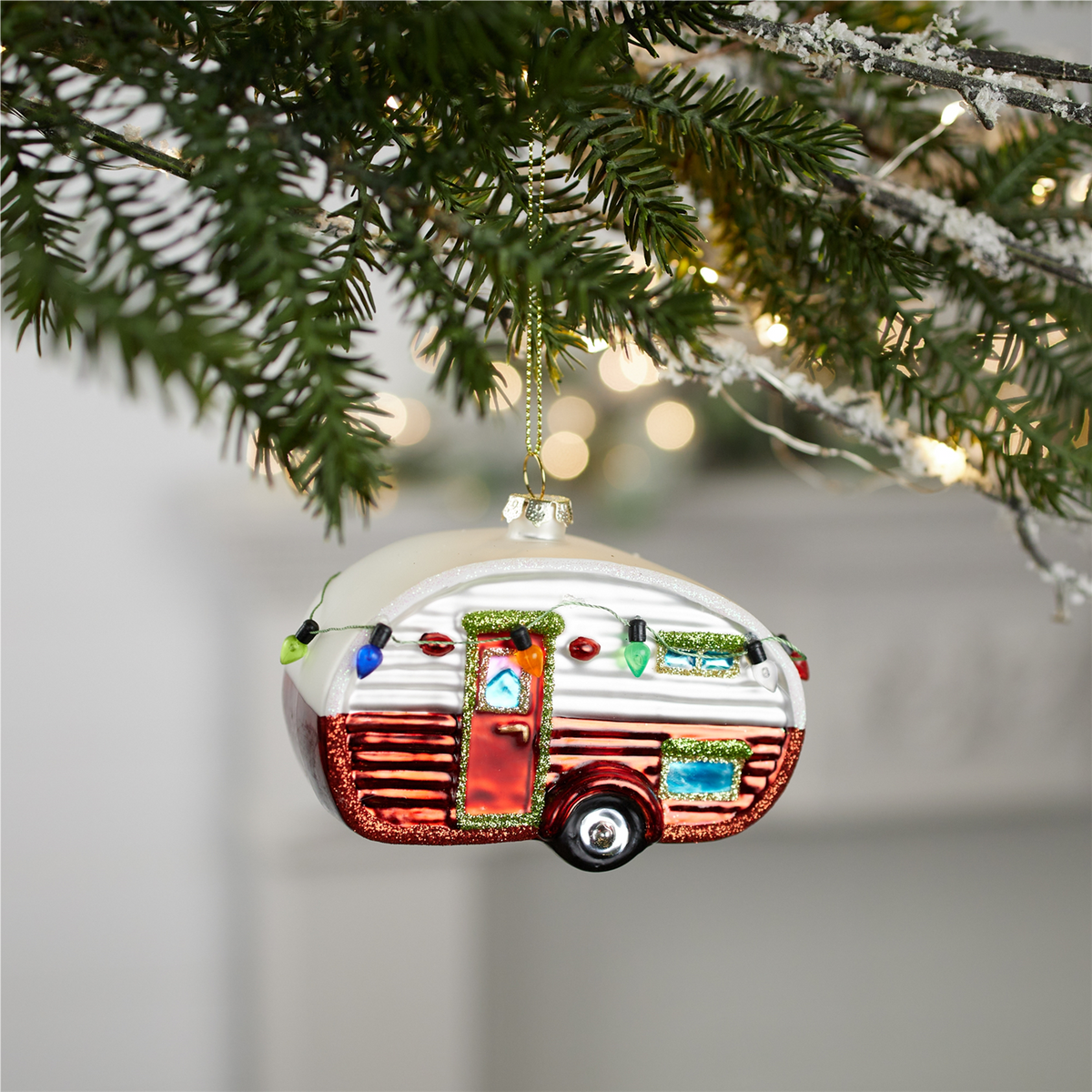 Camper Ornament (Set of 12) 3”H Glass