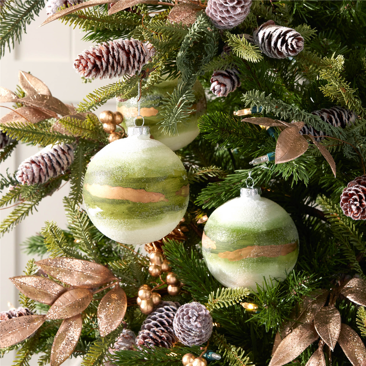 Beaded Glass Ball Ornament (Set of 6)