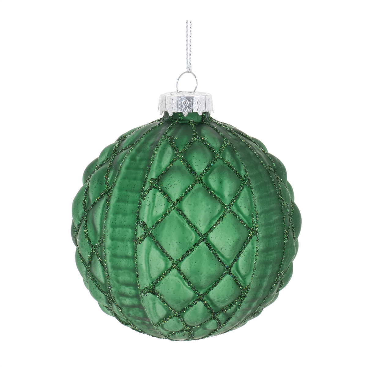 Ball Ornament (Set of 12) 3”D Glass