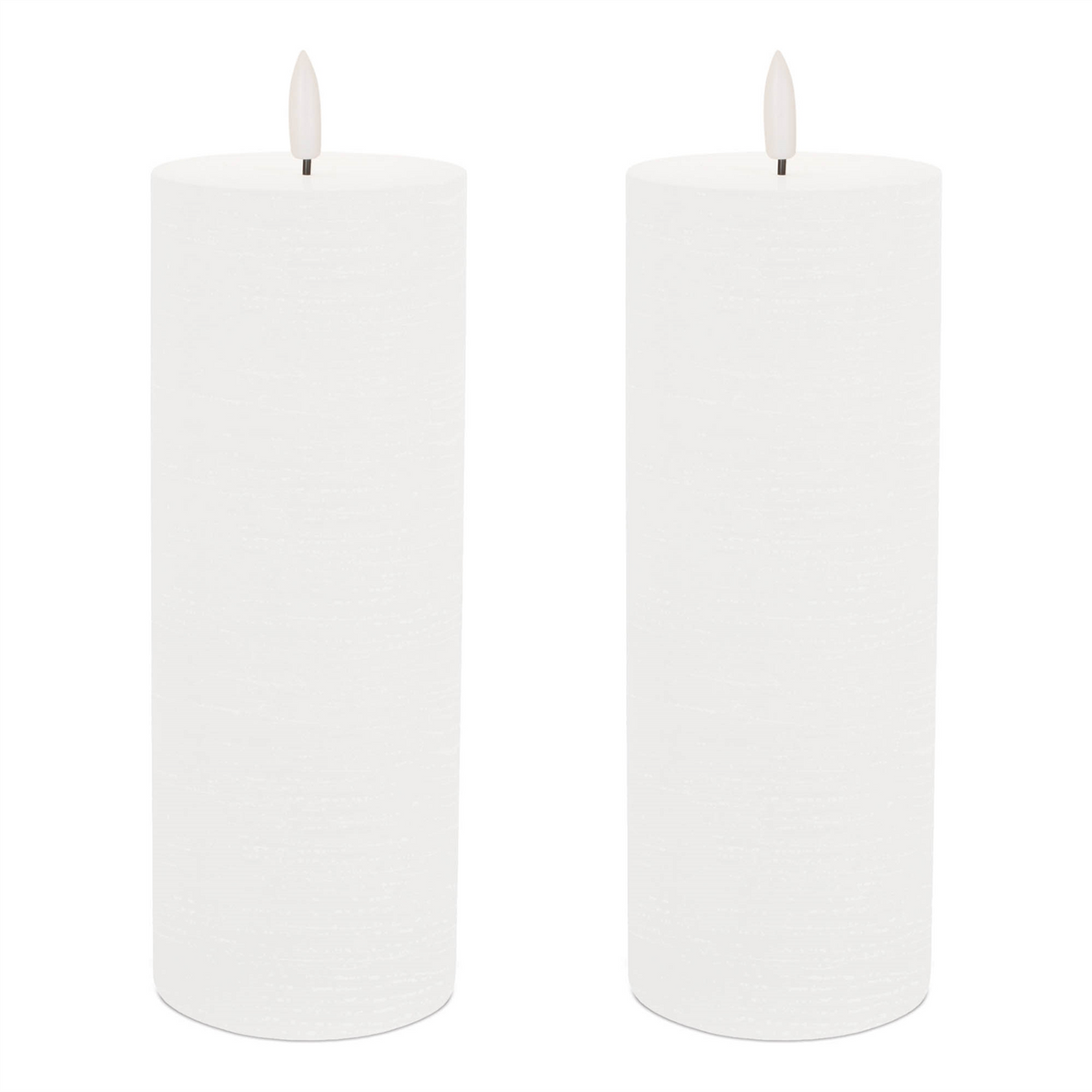 FIA Wick White Pillar Candle (Set of 2)