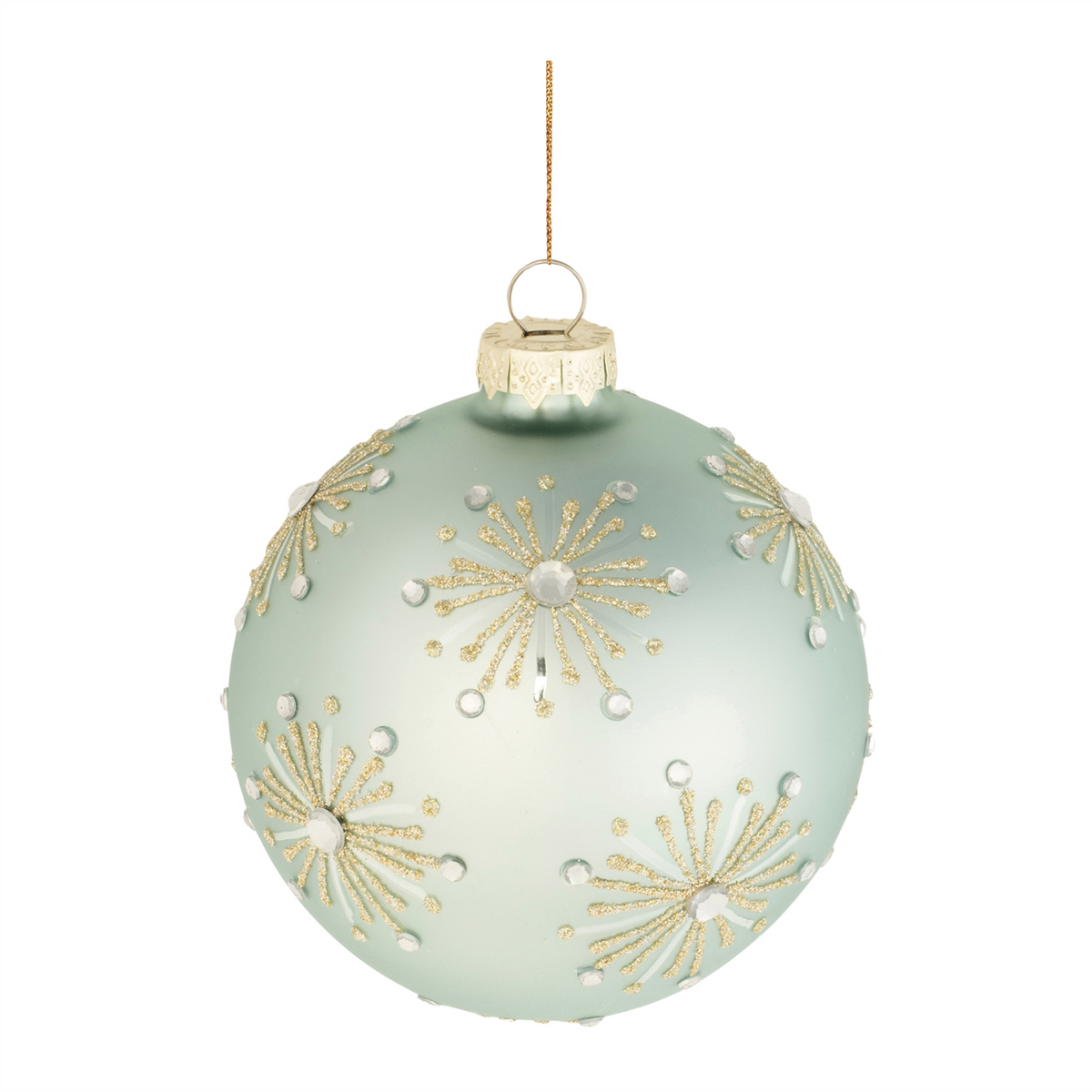 Ball Ornament (Set of 6) 4"D Glass