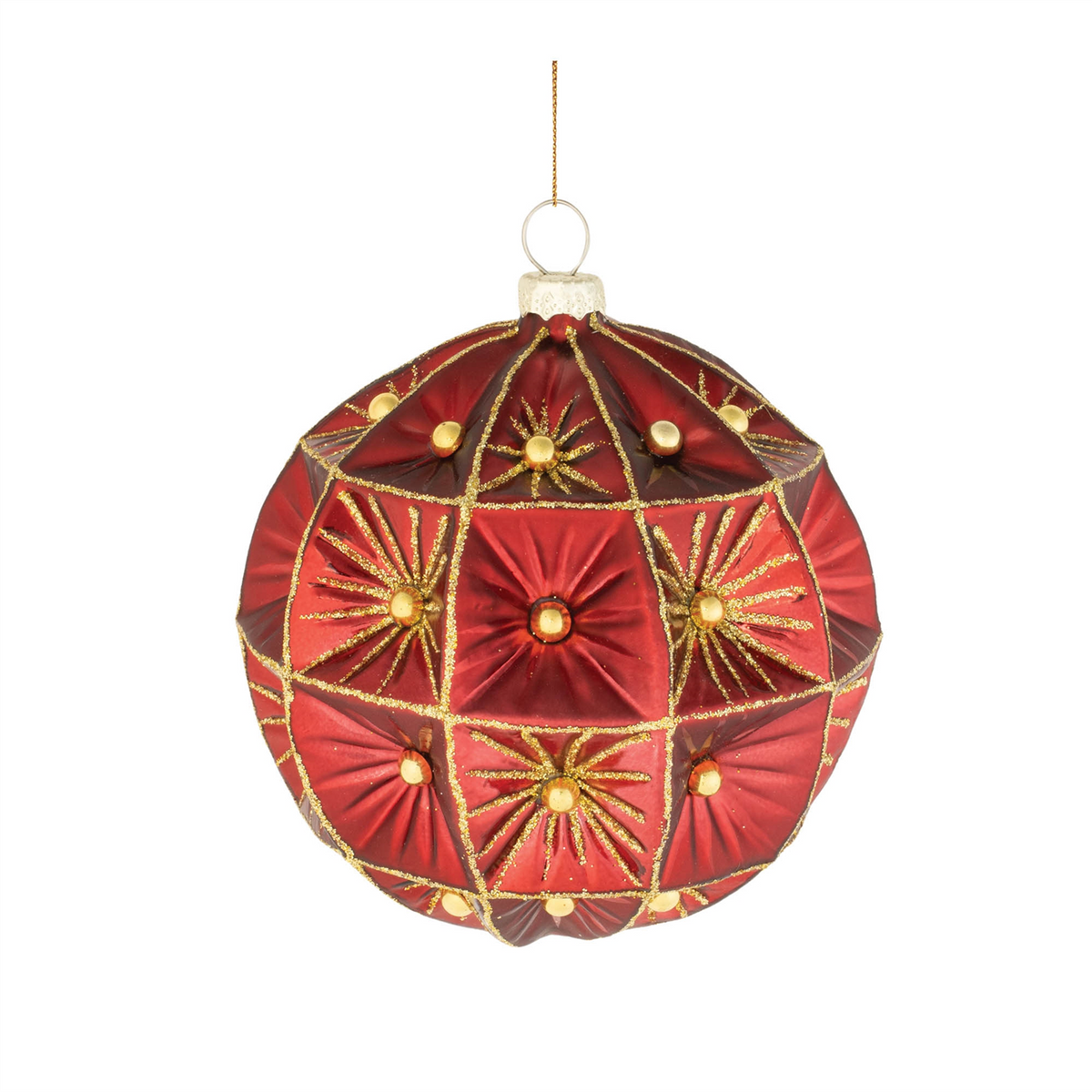 Ornament (Set of 6) 4"H, 4.5"H Glass