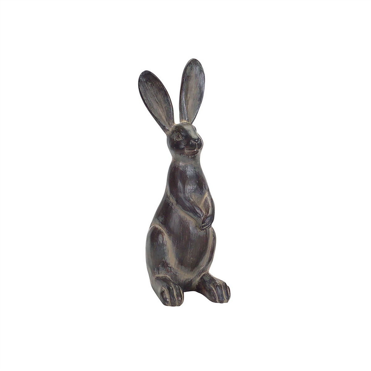 Brown Long Ear Rabbit Statue (Set of 2)