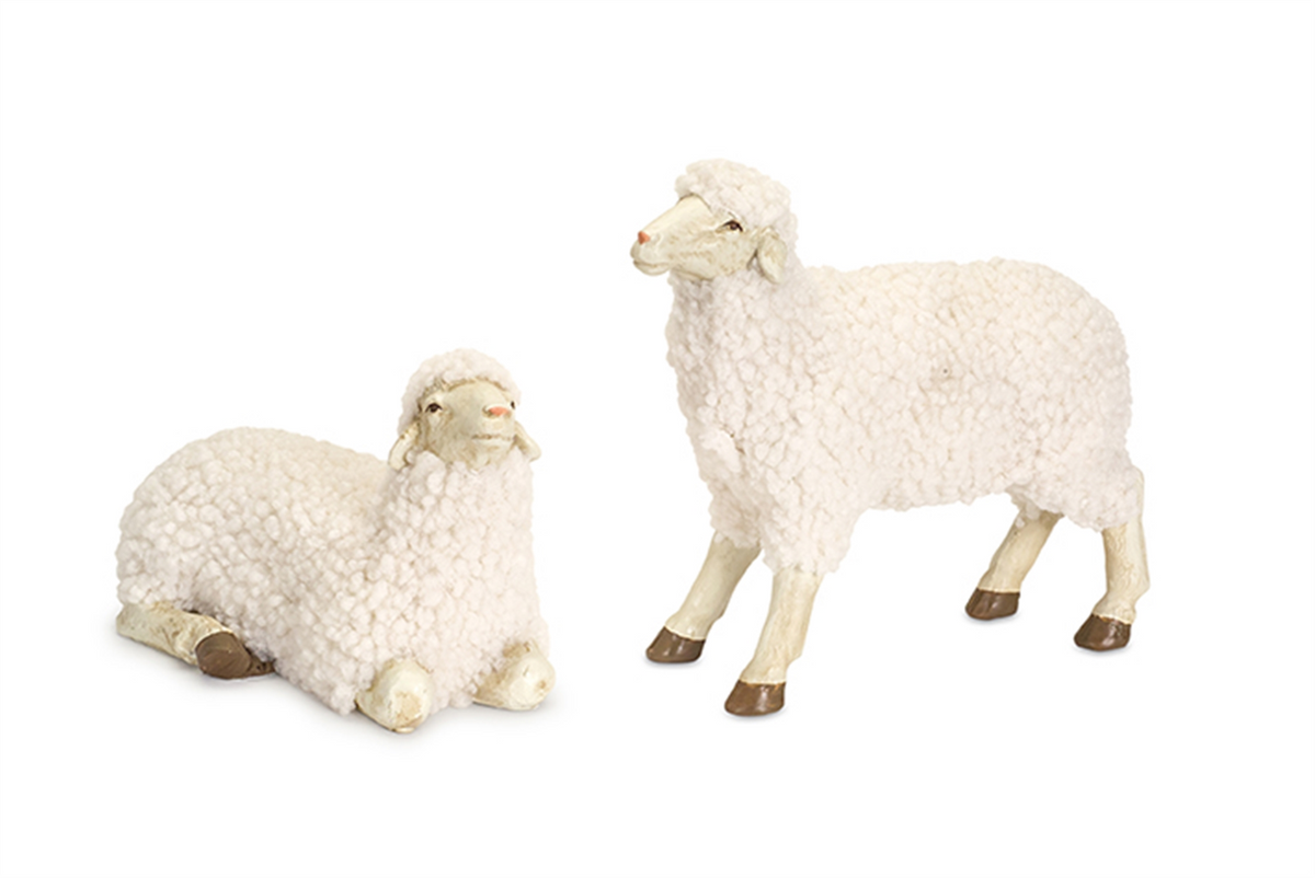 White Tabletop Sheep Figurine (Set of 4)