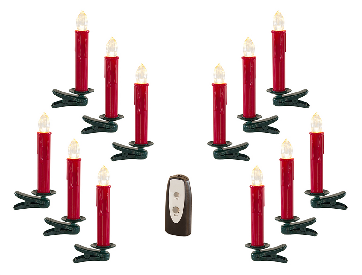 LED Clip on Taper Candle with Remote (Set of 24)