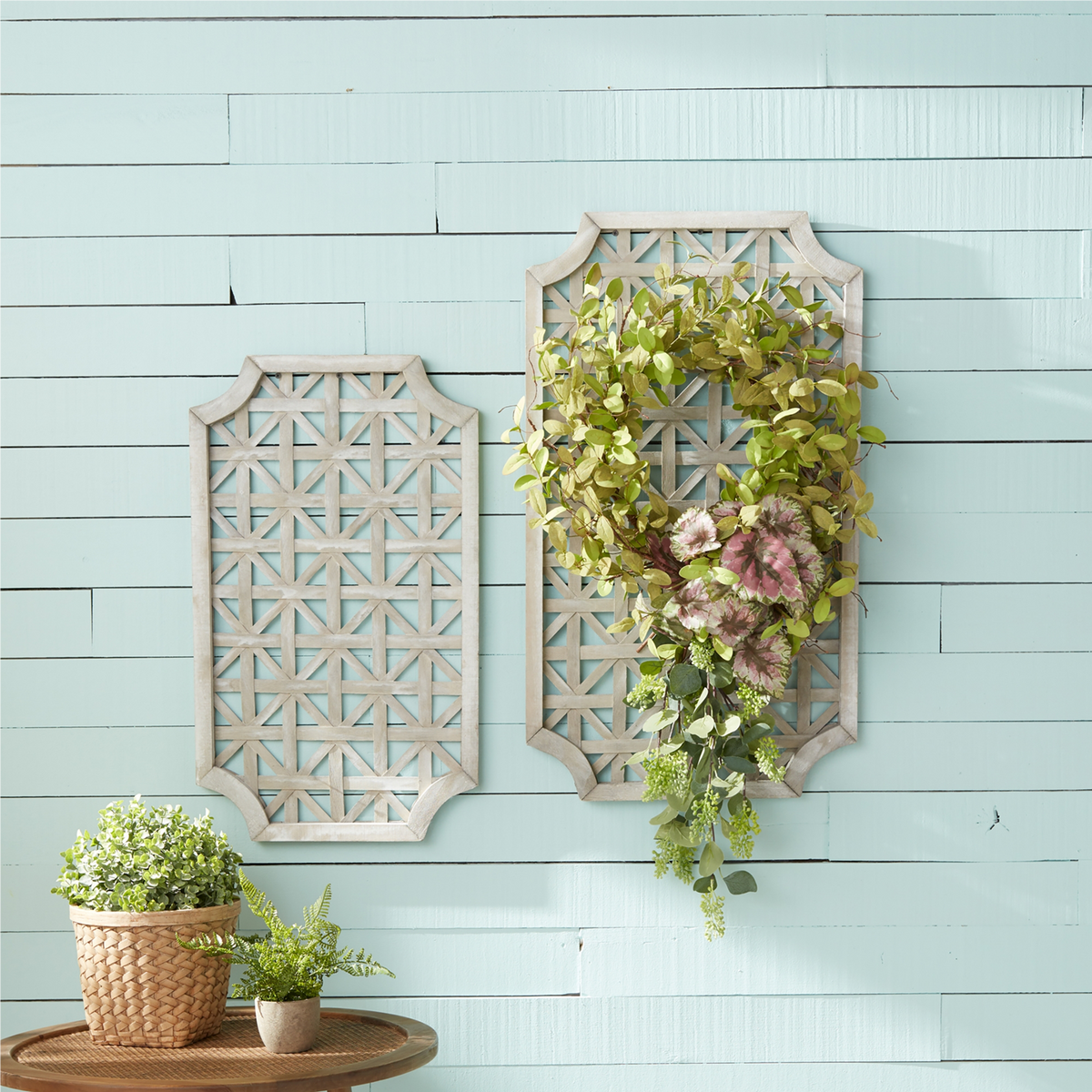 Woven Wood Wall Hanging (Set of 2)