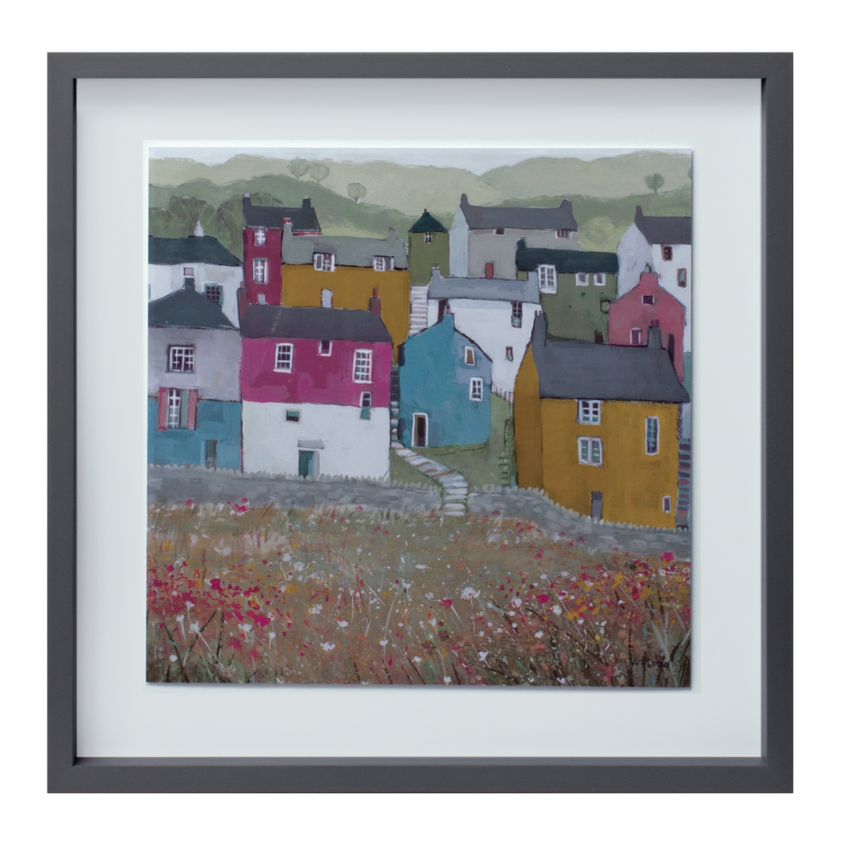 Wood Framed House Print (Set of 2)