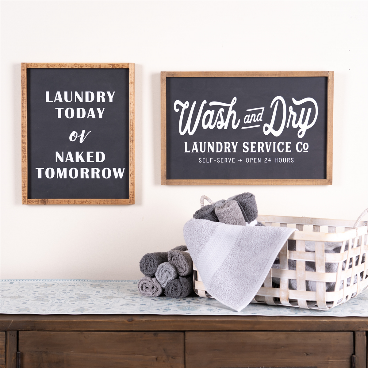Wood Laundry Sentiment Sign 15"H