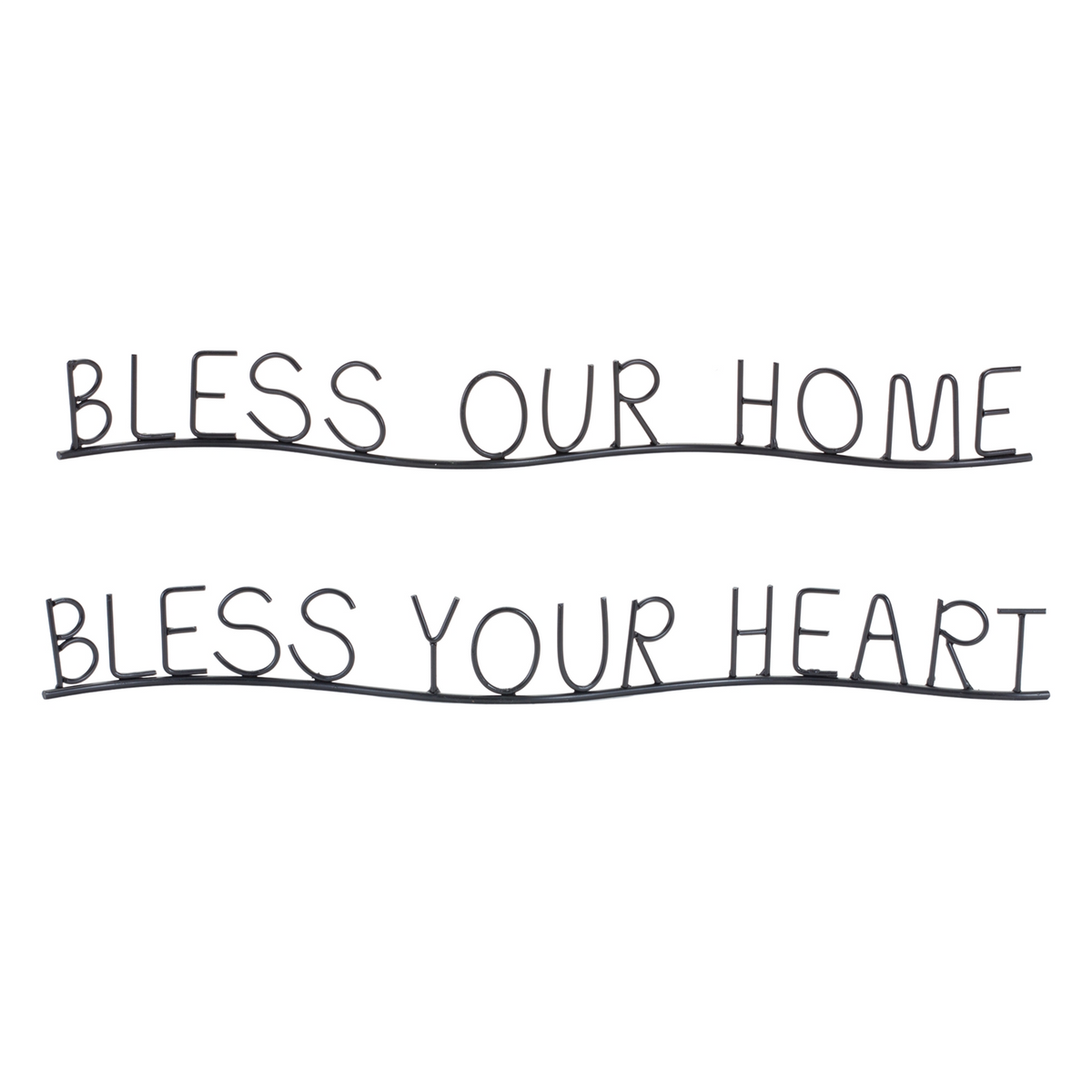 Bless Our Home and Heart Sentiment Decor (Set of 4)