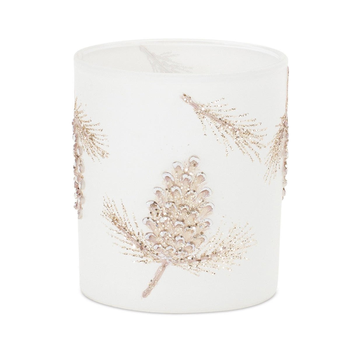 Glittered Pine Cone Candle Holder (Set of 6)